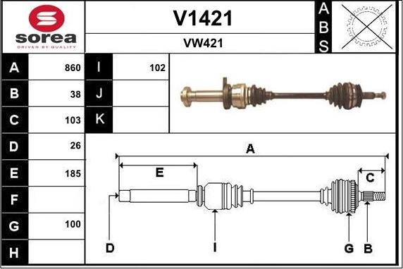 SNRA V1421 - Pogonska osovina www.molydon.hr