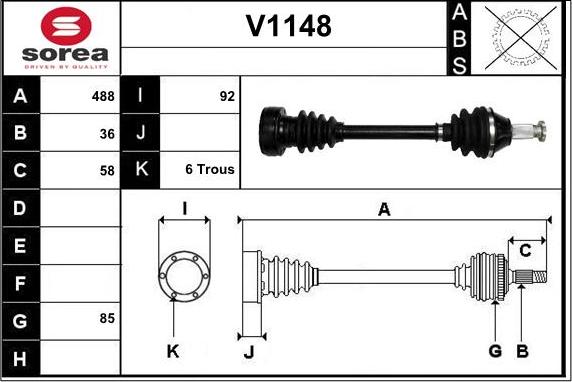 SNRA V1148 - Pogonska osovina www.molydon.hr