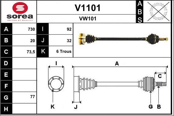 SNRA V1101 - Pogonska osovina www.molydon.hr