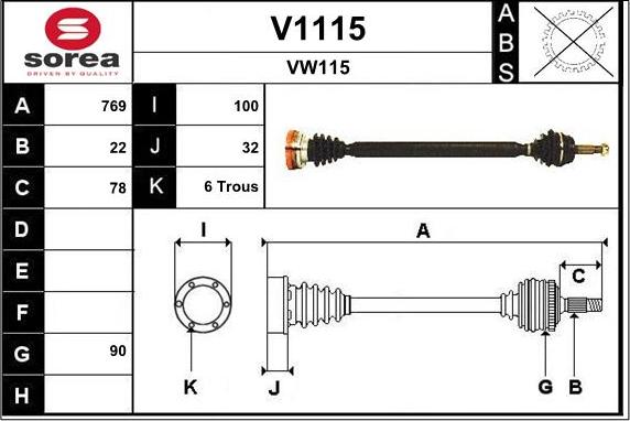 SNRA V1115 - Pogonska osovina www.molydon.hr