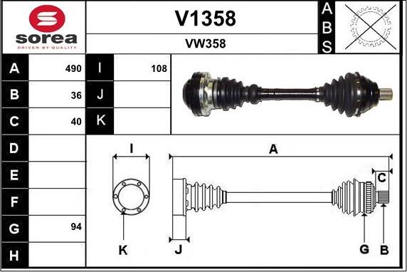 SNRA V1358 - Pogonska osovina www.molydon.hr