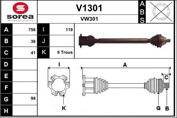 SNRA V1301 - Pogonska osovina www.molydon.hr