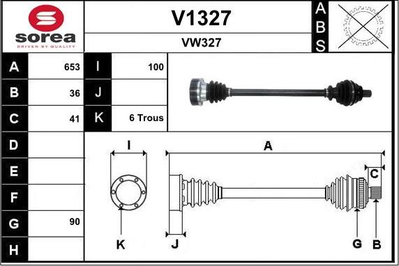 SNRA V1327 - Pogonska osovina www.molydon.hr