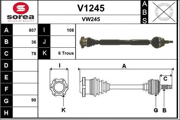 SNRA V1245 - Pogonska osovina www.molydon.hr