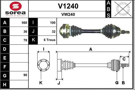 SNRA V1240 - Pogonska osovina www.molydon.hr