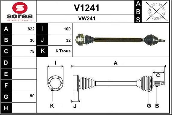 SNRA V1241 - Pogonska osovina www.molydon.hr