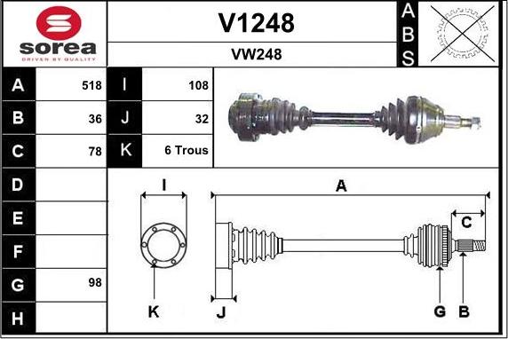 SNRA V1248 - Pogonska osovina www.molydon.hr