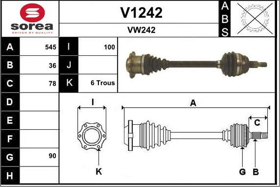 SNRA V1242 - Pogonska osovina www.molydon.hr