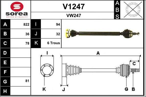 SNRA V1247 - Pogonska osovina www.molydon.hr