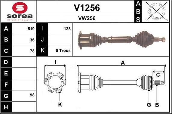 SNRA V1256 - Pogonska osovina www.molydon.hr