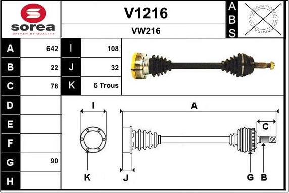 SNRA V1216 - Pogonska osovina www.molydon.hr