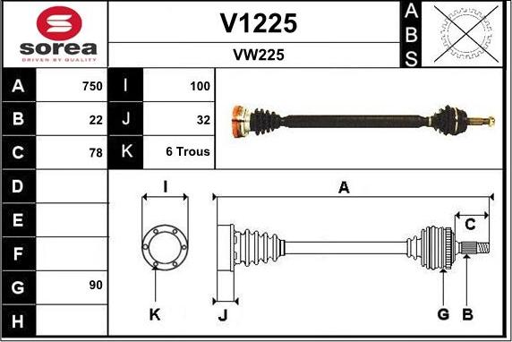 SNRA V1225 - Pogonska osovina www.molydon.hr