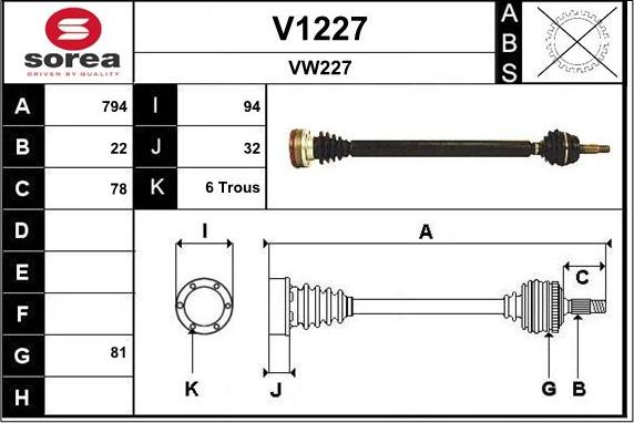 SNRA V1227 - Pogonska osovina www.molydon.hr