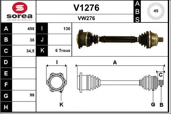 SNRA V1276 - Pogonska osovina www.molydon.hr