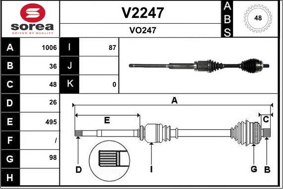 SNRA V2247 - Pogonska osovina www.molydon.hr