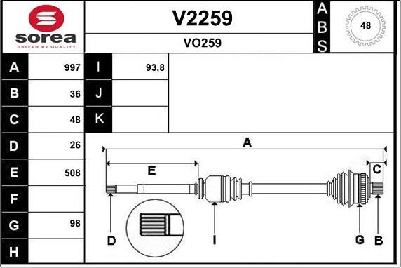 SNRA V2259 - Pogonska osovina www.molydon.hr