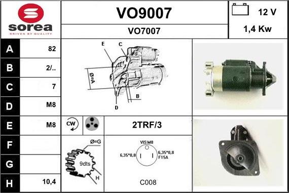 SNRA VO9007 - Starter www.molydon.hr