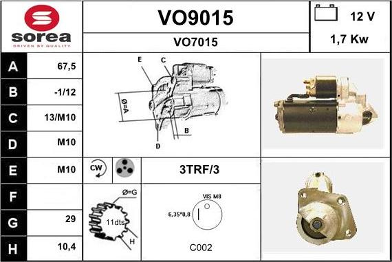 SNRA VO9015 - Starter www.molydon.hr