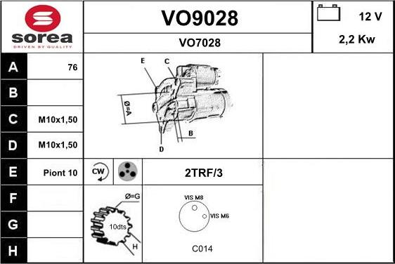 SNRA VO9028 - Starter www.molydon.hr