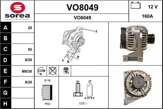 SNRA VO8049 - Alternator www.molydon.hr