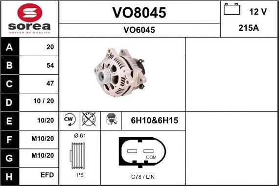 SNRA VO8045 - Alternator www.molydon.hr