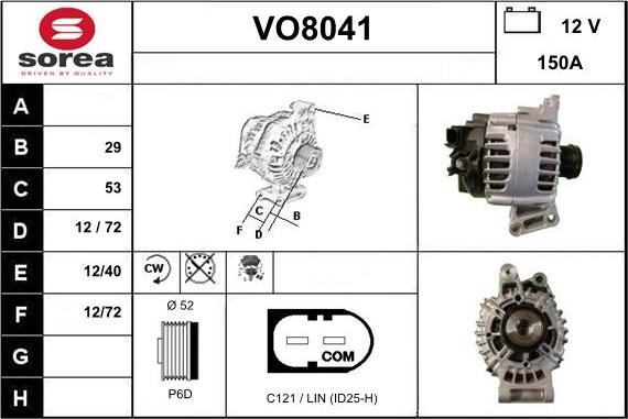 SNRA VO8041 - Alternator www.molydon.hr