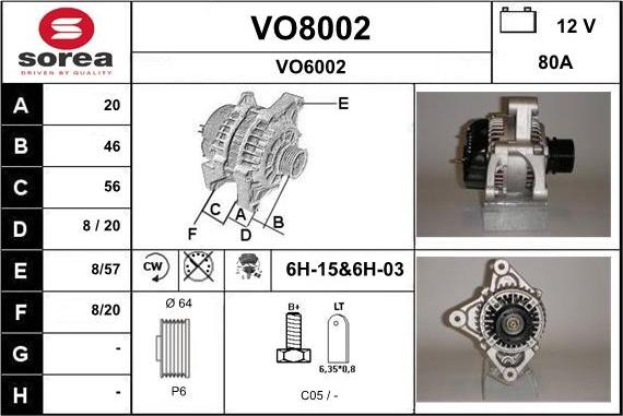 SNRA VO8002 - Alternator www.molydon.hr