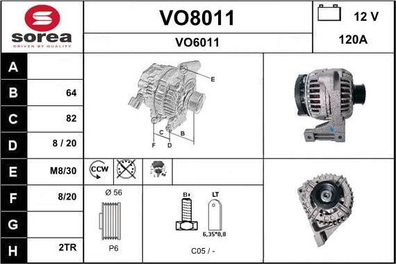 SNRA VO8011 - Alternator www.molydon.hr