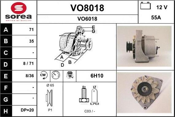 SNRA VO8018 - Alternator www.molydon.hr