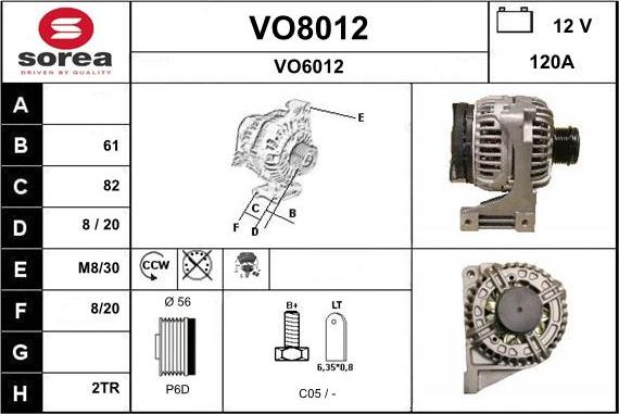 SNRA VO8012 - Alternator www.molydon.hr