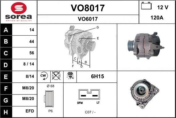 SNRA VO8017 - Alternator www.molydon.hr