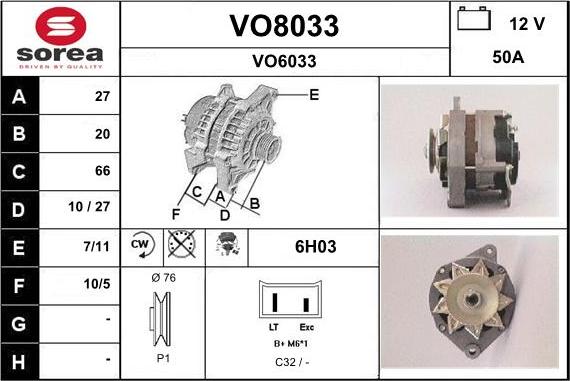 SNRA VO8033 - Alternator www.molydon.hr