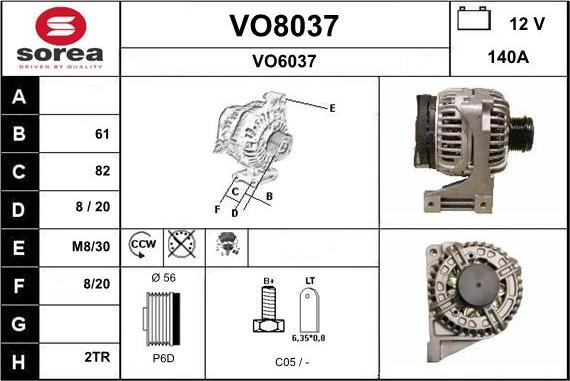 SNRA VO8037 - Alternator www.molydon.hr