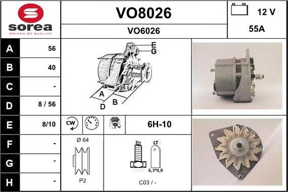 SNRA VO8026 - Alternator www.molydon.hr