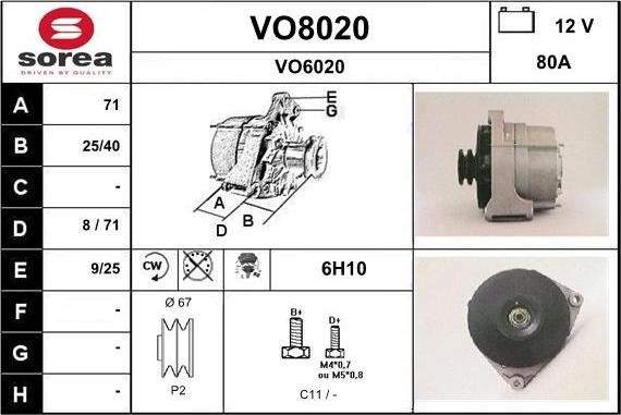 SNRA VO8020 - Alternator www.molydon.hr