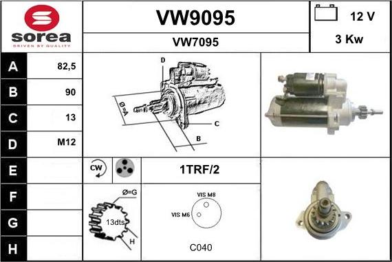 SNRA VW9095 - Starter www.molydon.hr