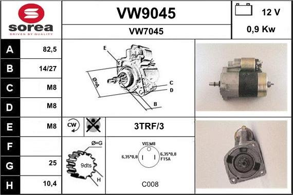 SNRA VW9045 - Starter www.molydon.hr