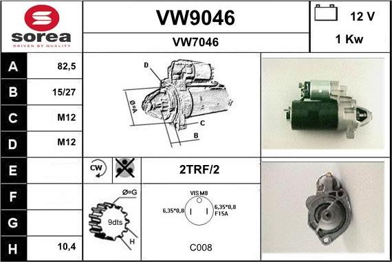 SNRA VW9046 - Starter www.molydon.hr