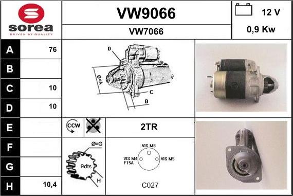 SNRA VW9066 - Starter www.molydon.hr