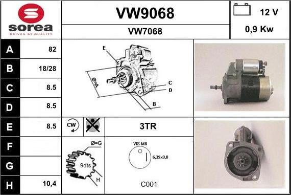 SNRA VW9068 - Starter www.molydon.hr