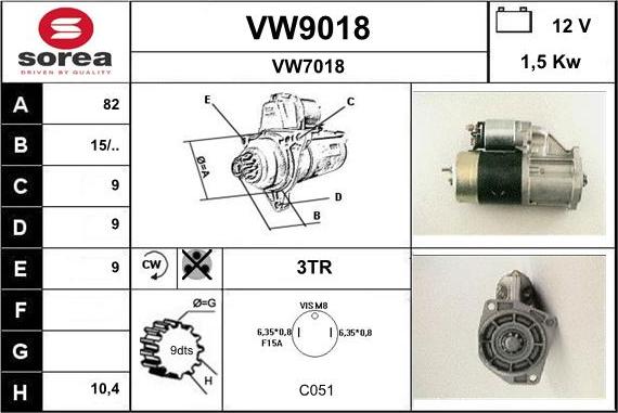 SNRA VW9018 - Starter www.molydon.hr