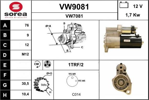 SNRA VW9081 - Starter www.molydon.hr