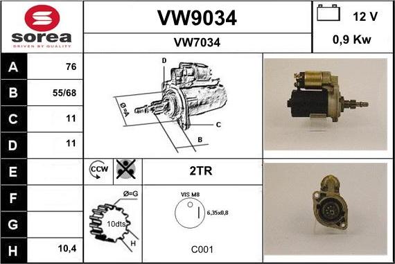 SNRA VW9034 - Starter www.molydon.hr