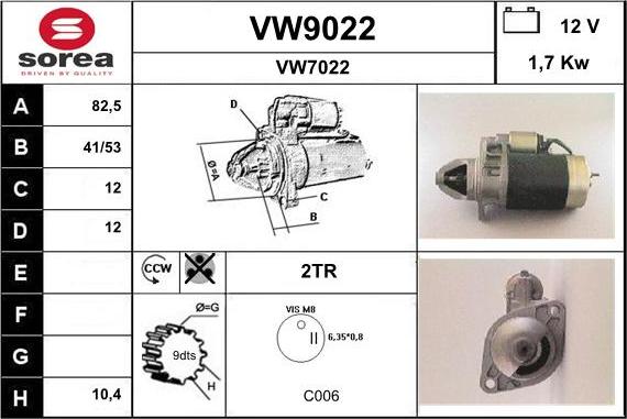 SNRA VW9022 - Starter www.molydon.hr