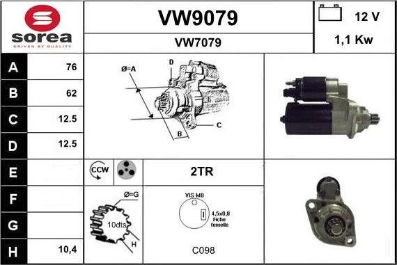 SNRA VW9079 - Starter www.molydon.hr