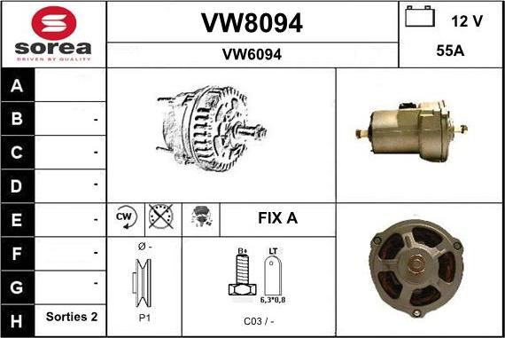 SNRA VW8094 - Alternator www.molydon.hr