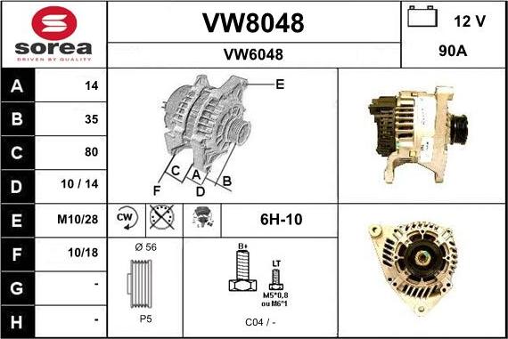 SNRA VW8048 - Alternator www.molydon.hr