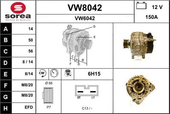 SNRA VW8042 - Alternator www.molydon.hr