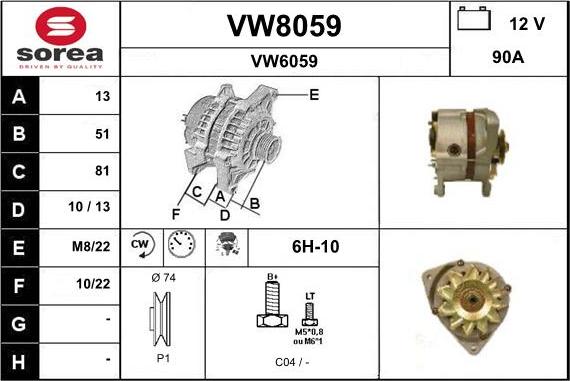 SNRA VW8059 - Alternator www.molydon.hr