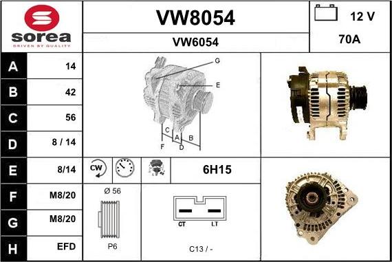 SNRA VW8054 - Alternator www.molydon.hr